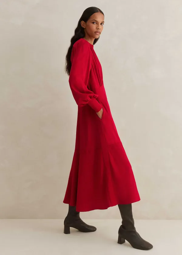 ME+EM Elegant Panelled Midi Dress | Women Midi Dresses