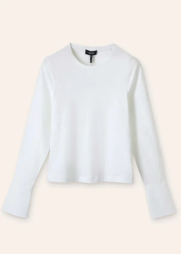 ME+EM Feature Button Crew Neck Layering Shirt | Women Shirts