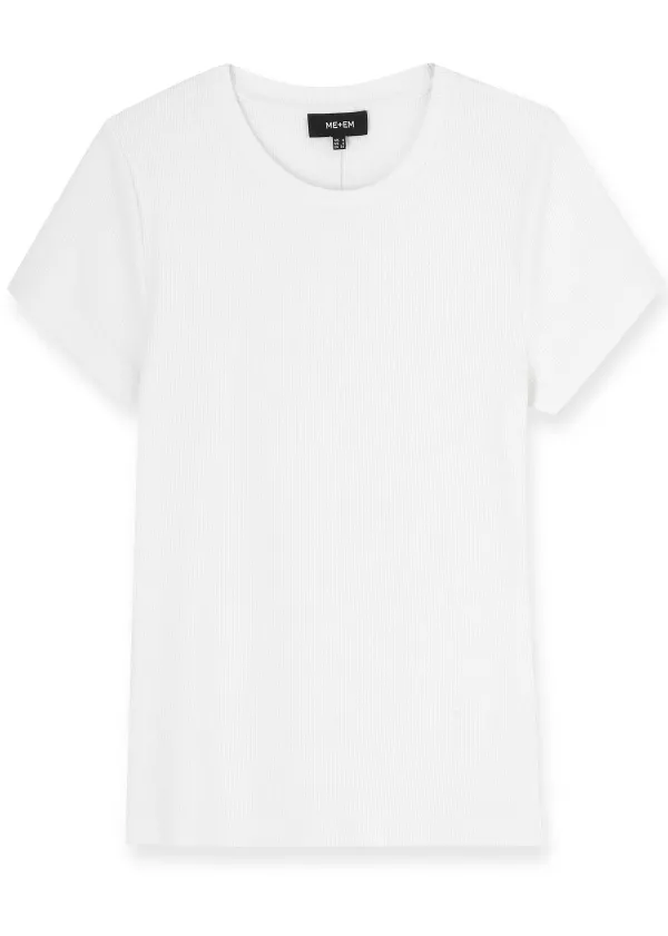 ME+EM Fitted Rib Tee | Women Beach & Summer Tops