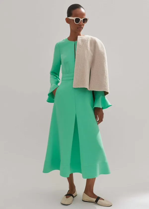 ME+EM Fluid Crepe Elegant Midi Dress | Women Midi Dresses