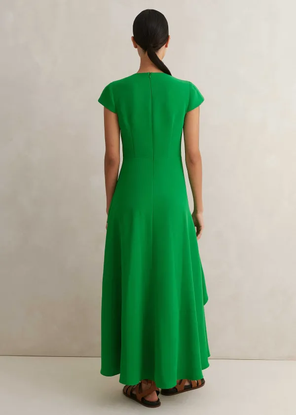 ME+EM Fluid Crepe Volant Statement Maxi Dress | Women Maxi Dresses