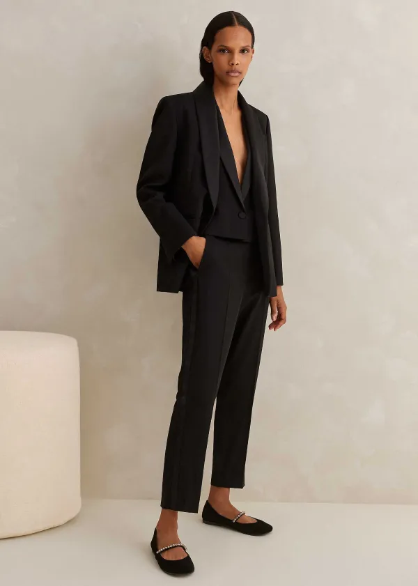 ME+EM Forever Tux Slim-Crop Three-Piece Trouser Suit | Women Occasionwear