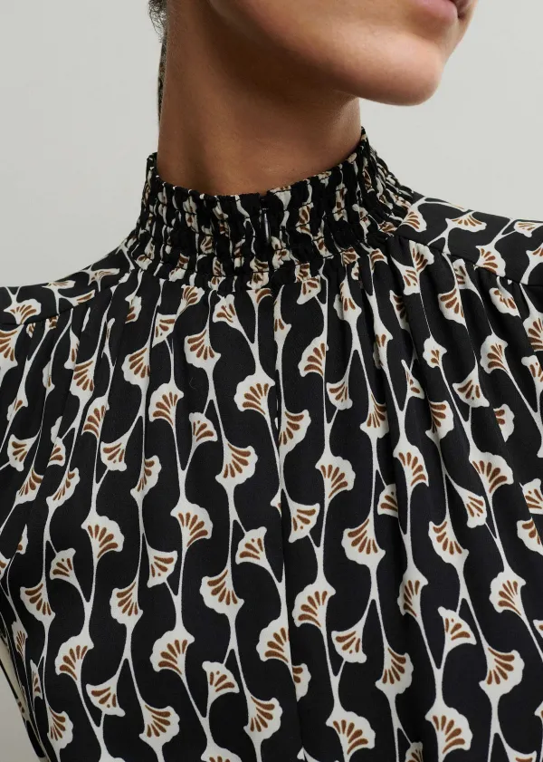 ginko_leaf_print_short_swing_dress__belt_3.webp ME+EM Ginko Leaf Print Short Swing Dress + Belt | Women Short Dresses