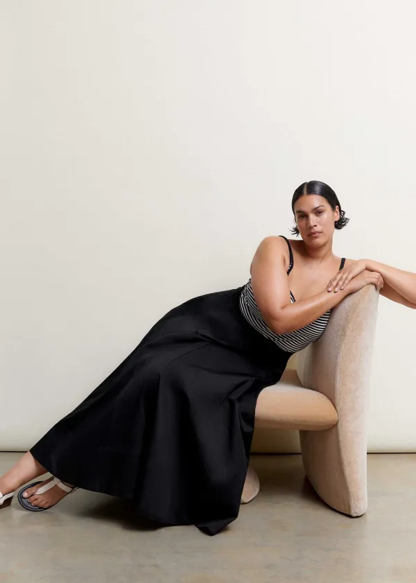 heavy_cotton_sateen_maxi_skirt_2.webp ME+EM Heavy Cotton Sateen Maxi Skirt | Women Skirts