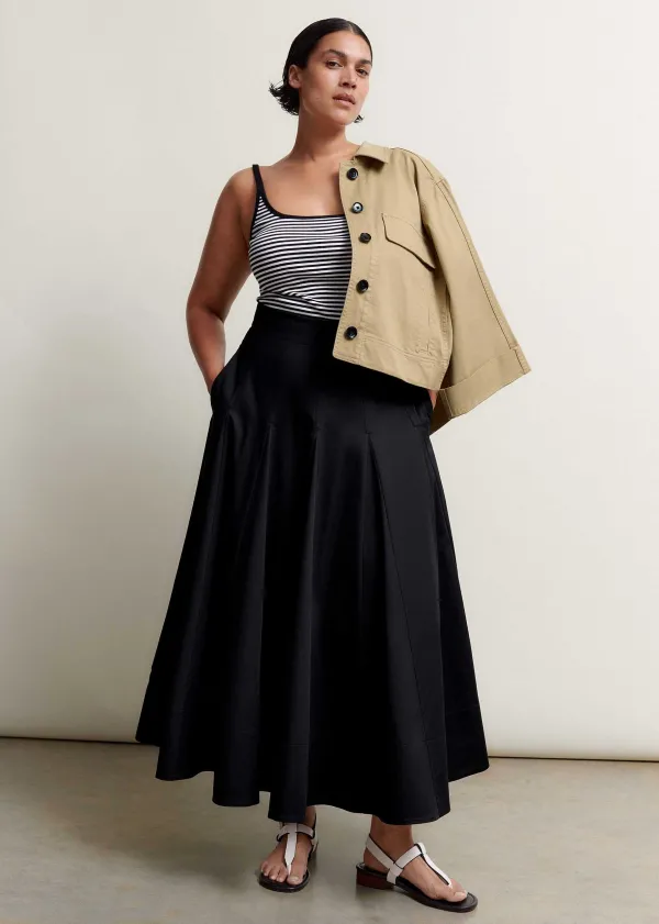 heavy_cotton_sateen_maxi_skirt_6.webp ME+EM Heavy Cotton Sateen Maxi Skirt | Women Skirts