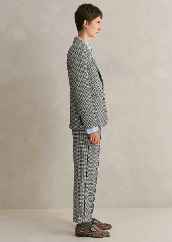 ME+EM Houndstooth Blazer + Slim Crop Trouser Suit | Women Suits And Co-Ords