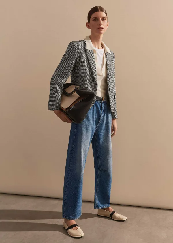 ME+EM Houndstooth Short Jacket | Women Blazers