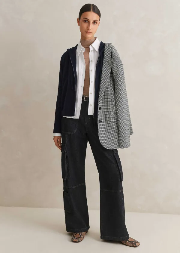 ME+EM Houndstooth Single-Breasted Blazer | Women Blazers