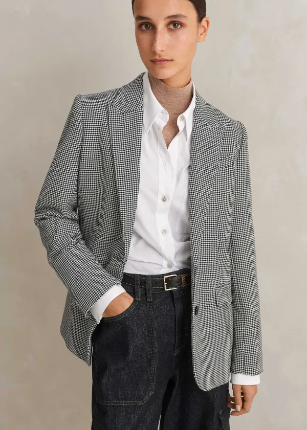 houndstooth_singlebreasted_blazer_4.webp ME+EM Houndstooth Single-Breasted Blazer | Women Blazers