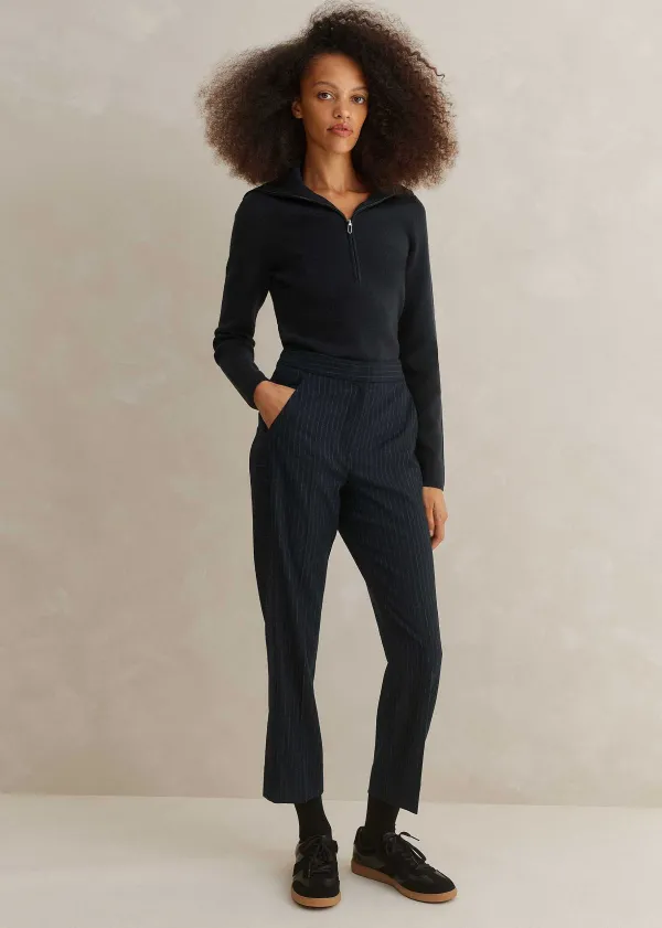 italian_pinstripe_slim_crop_trouser_3.webp ME+EM Italian Pinstripe Slim Crop Trouser | Women Slim Trousers