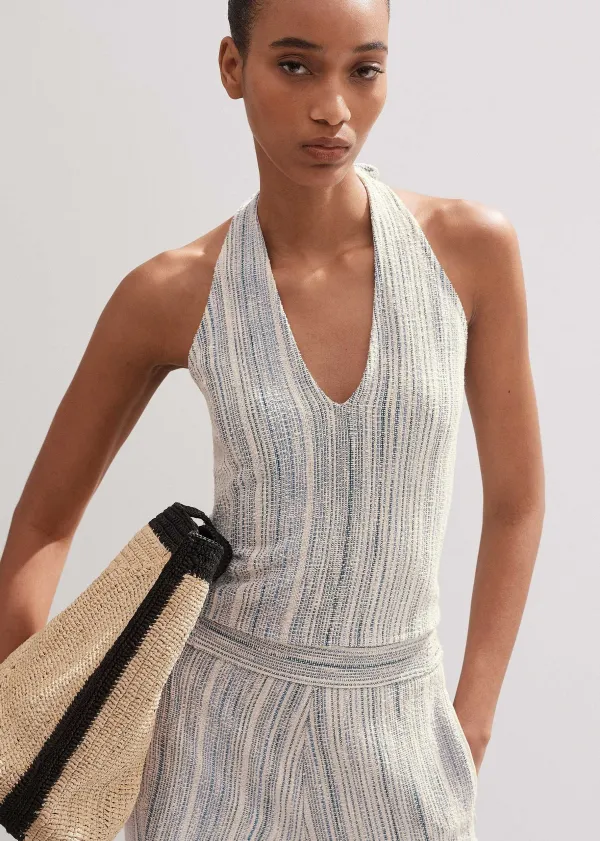 jacquard_halterneck_top_4.webp ME+EM Jacquard Halterneck Top | Women Vests And Camis