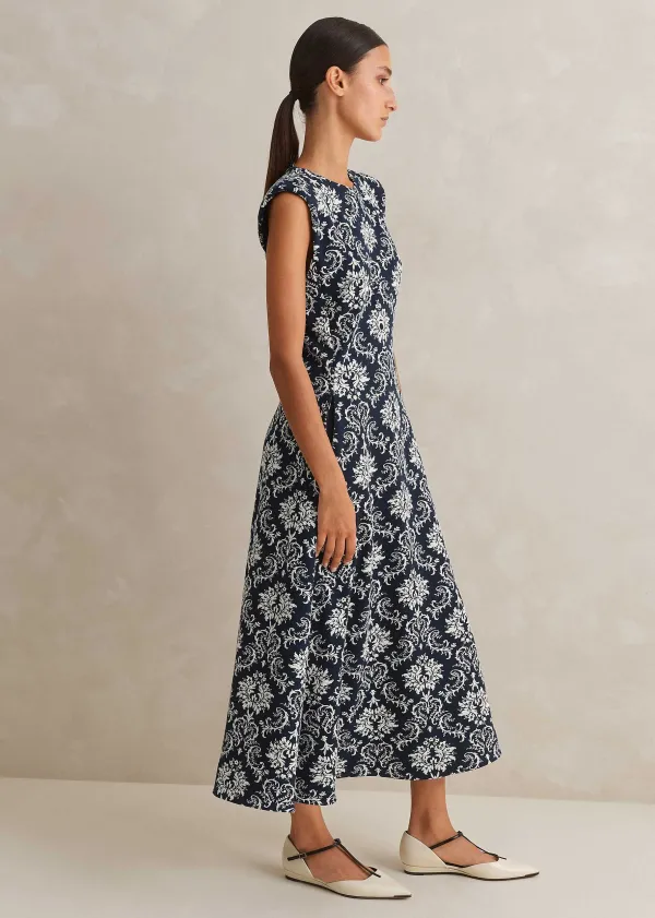 ME+EM Jacquard Jersey Midi Dress | Women Midi Dresses