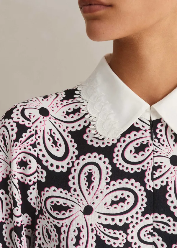 lace_flower_print_shirt_maxi_dress__belt_6.webp ME+EM Lace Flower Print Shirt Maxi Dress + Belt | Women Midi Dresses