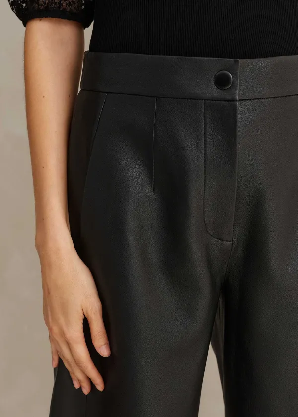 leather_tapered_trouser_7.webp ME+EM Leather Tapered Trouser | Women Tapered Trousers