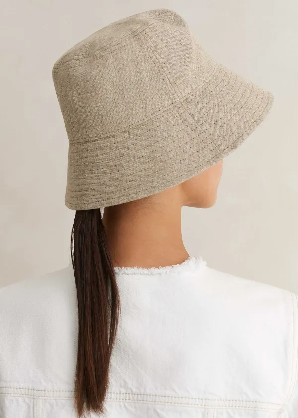 ME+EM Linen Bucket Hat | Women Hats And Scarves