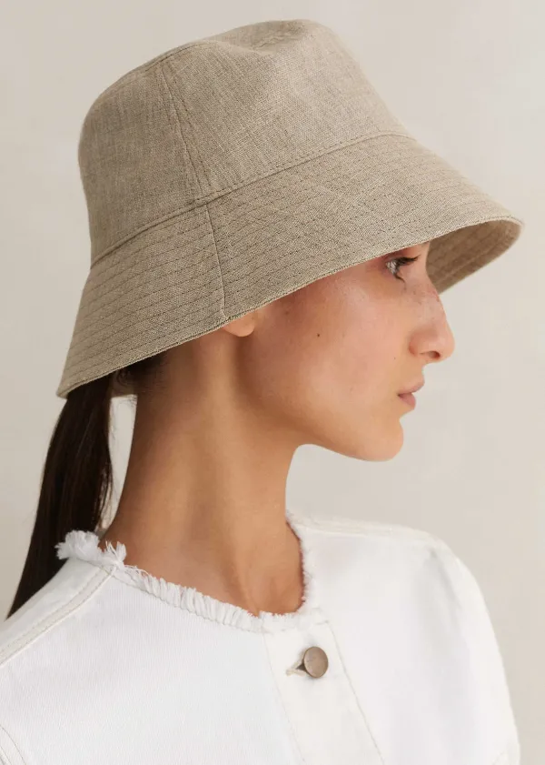 linen_bucket_hat_4.webp ME+EM Linen Bucket Hat | Women Hats And Scarves