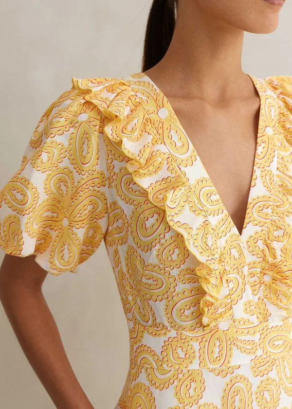 linenblend_lace_print_midi_dress_4.webp ME+EM Linen-Blend Lace Print Midi Dress | Women Midi Dresses