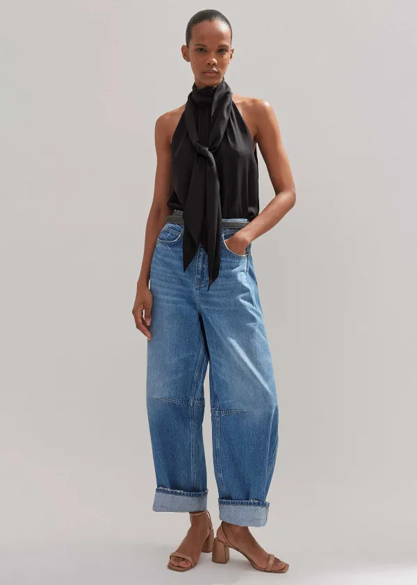 ME+EM Lizard Print Feature Heel Sandal | Women Sandals