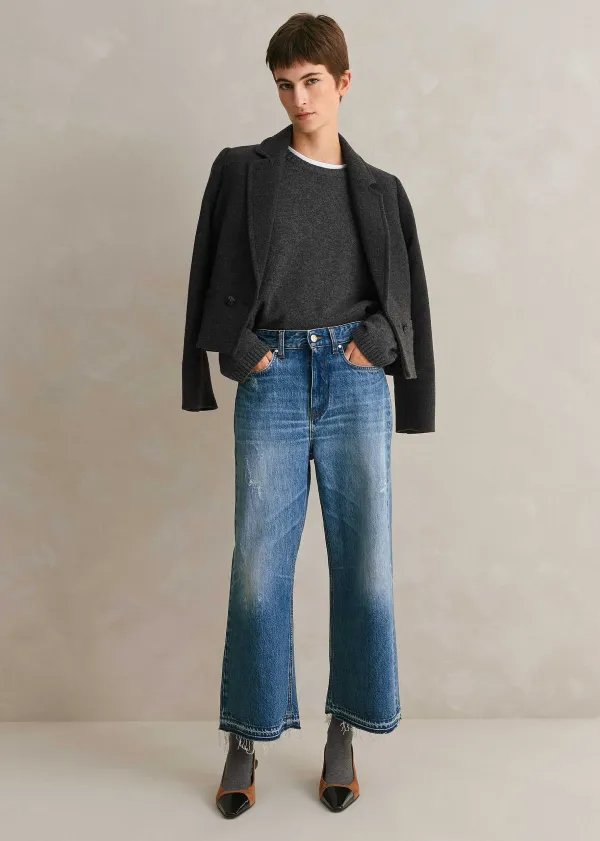 ME+EM Low-Rise Baggy Crop Jean | Women Wide-Leg Trousers