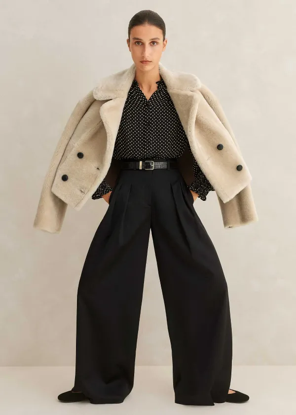 ME+EM Luxe Short Shearling Coat | Women Coats