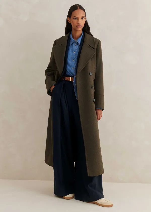ME+EM Melange Wool Longline Coat | Women Coats