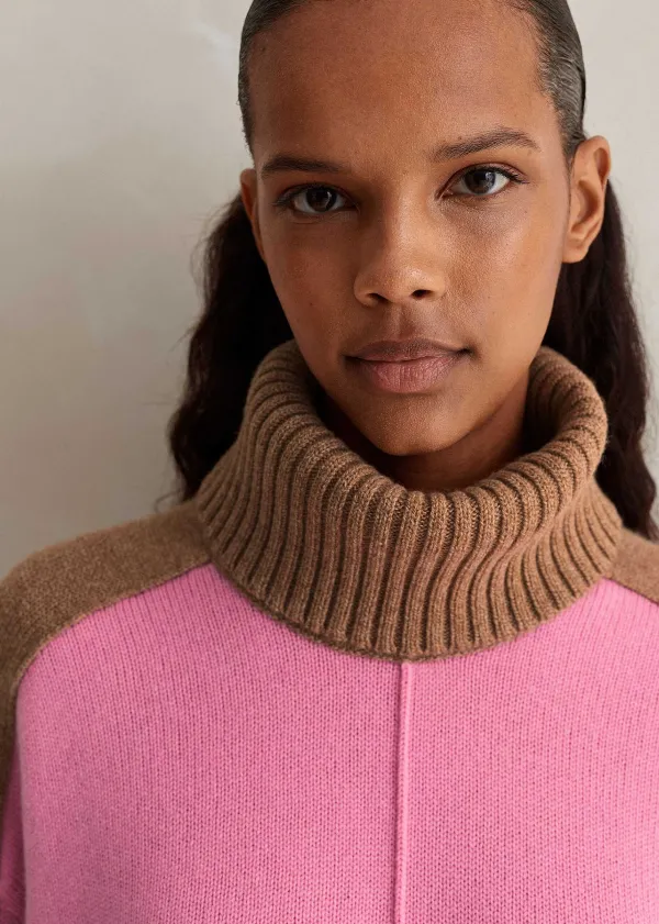 merino_cashmere_colour_block_jumper__snood_2.webp ME+EM Merino Cashmere Colour Block Jumper + Snood | Women Jumpers