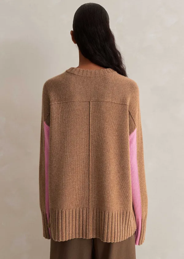 merino_cashmere_colour_block_jumper__snood_4.webp ME+EM Merino Cashmere Colour Block Jumper + Snood | Women Jumpers