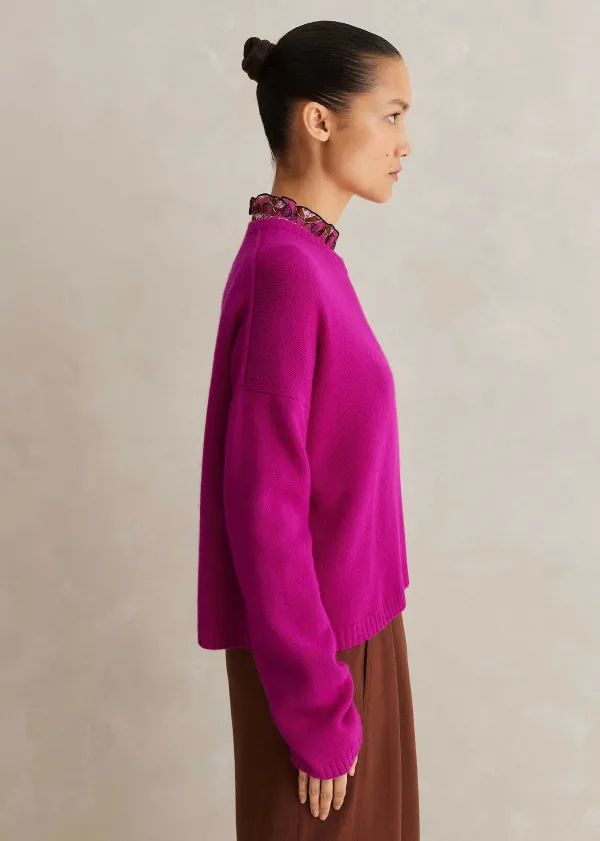 ME+EM Merino Cashmere Relaxed Crop Jumper + Snood | Women Jumpers