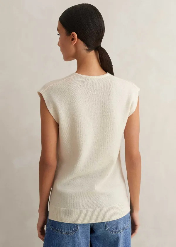 merino_cashmere_relaxed_v_neck_vest_4.webp ME+EM Merino Cashmere Relaxed V Neck Vest | Women Vests