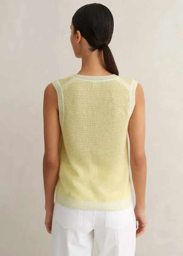 ME+EM Merino Cashmere Silk Lace Stitch Vest | Women Vests