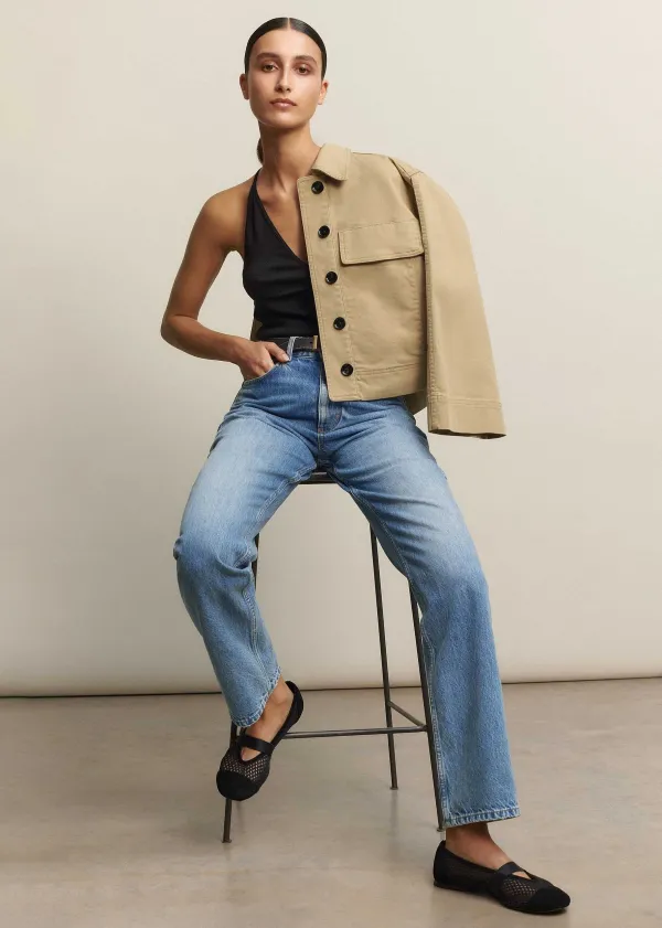 ME+EM Mesh Ballerina Flat | Women Flat Shoes