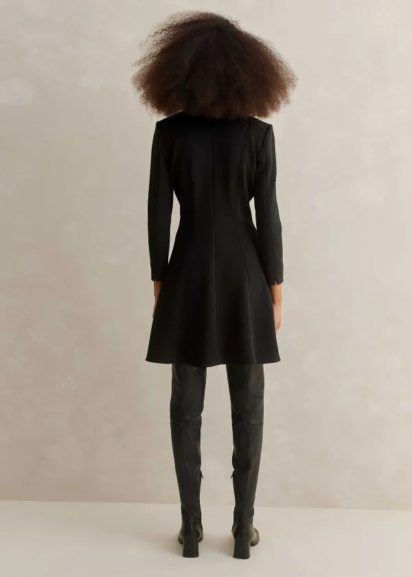 military_button_fit_and_flare_mini_dress_3.webp ME+EM Military Button Fit And Flare Mini Dress | Women Short Dresses