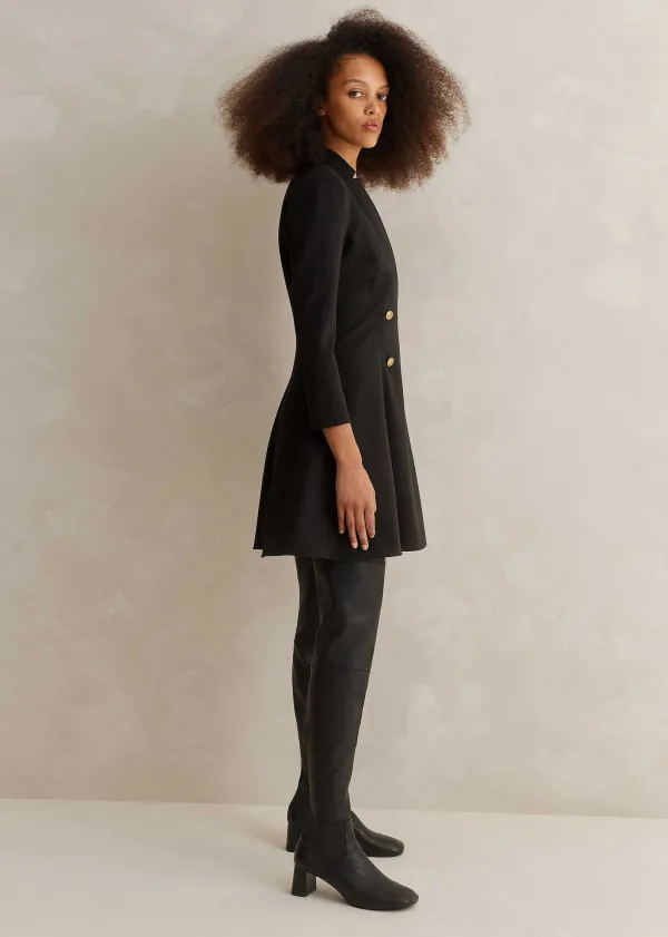 military_button_fit_and_flare_mini_dress_4.webp ME+EM Military Button Fit And Flare Mini Dress | Women Short Dresses