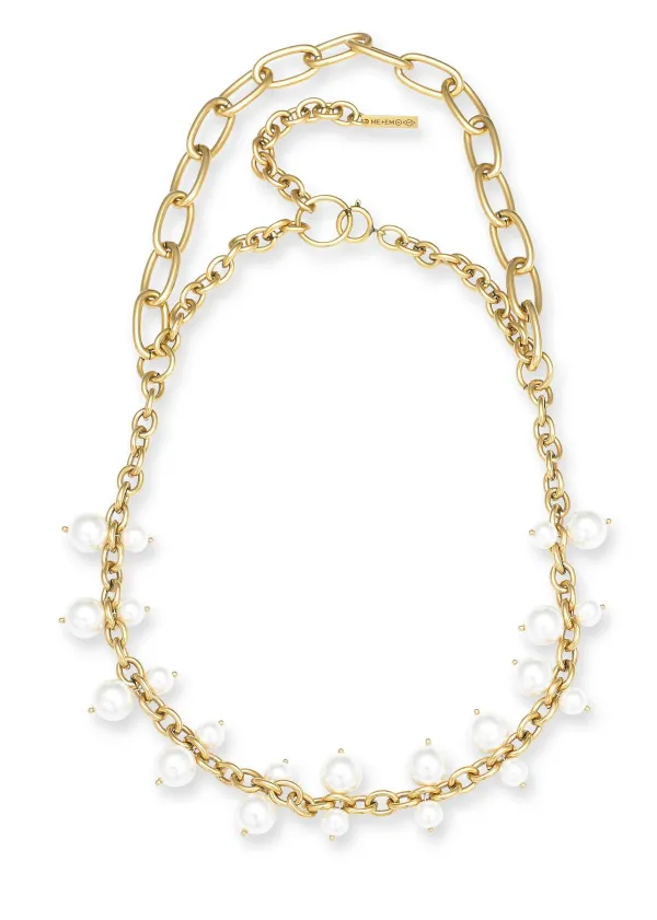 ME+EM Multi Chain + Pearl Necklace | Women Belts And Jewellery
