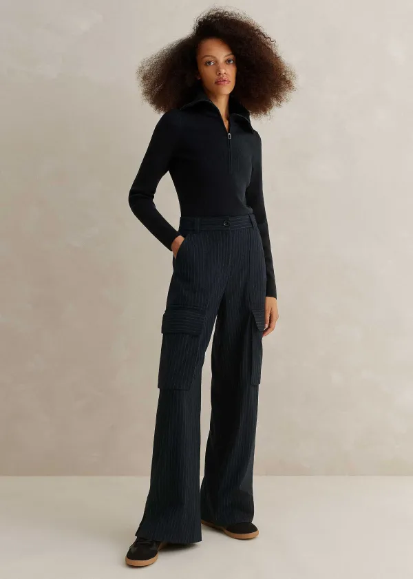pinstripe_relaxed_straight_cargo_trouser_4.webp ME+EM Pinstripe Relaxed Straight Cargo Trouser | Women Cargo Trousers