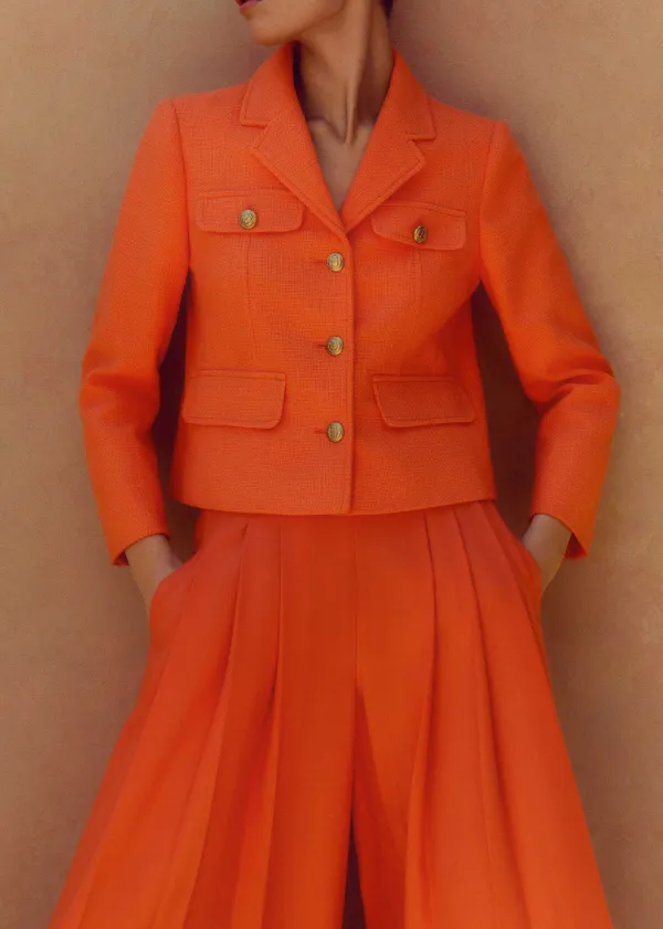 ME+EM Pleated Ultra Wide-Leg Trouser + Jacket Suit | Women Occasionwear