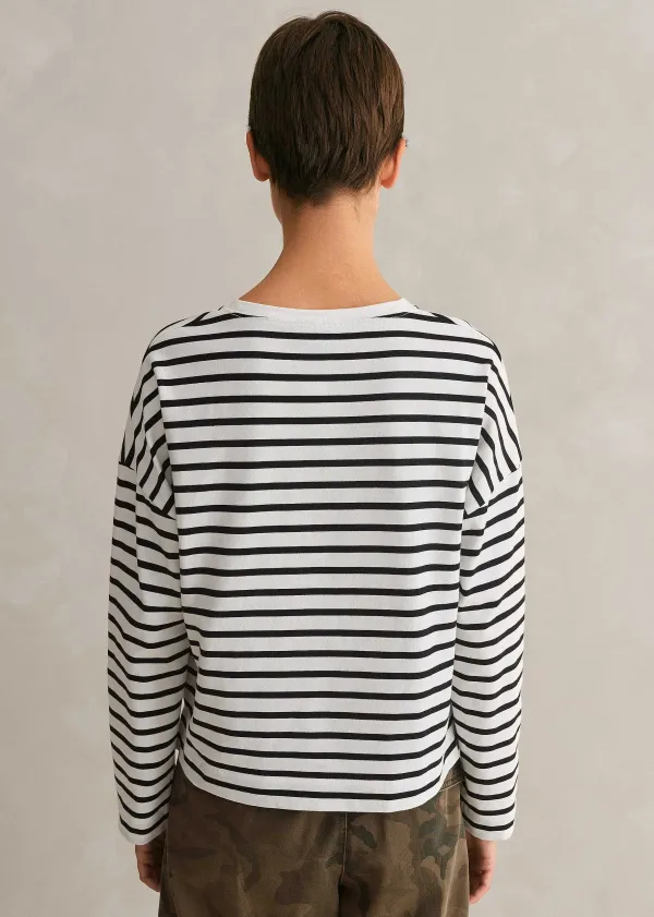 pocket_detail_boxy_long_sleeve_stripe_top_3.webp ME+EM Pocket Detail Boxy Long Sleeve Stripe Top | Women T-Shirts