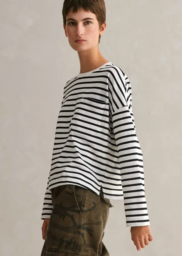 pocket_detail_boxy_long_sleeve_stripe_top_4.webp ME+EM Pocket Detail Boxy Long Sleeve Stripe Top | Women T-Shirts