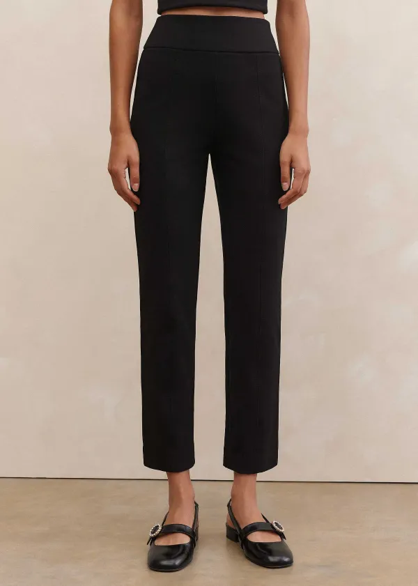 ME+EM Ponte Split Hem Crop Trouser | Women Slim Trousers