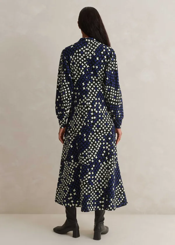 printed_ponte_balloon_sleeve_maxi_dress_4.webp ME+EM Printed Ponte Balloon Sleeve Maxi Dress | Women Maxi Dresses