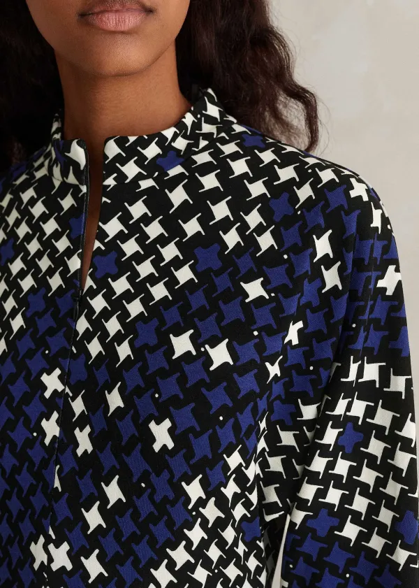 printed_ponte_balloon_sleeve_maxi_dress_5.webp ME+EM Printed Ponte Balloon Sleeve Maxi Dress | Women Maxi Dresses