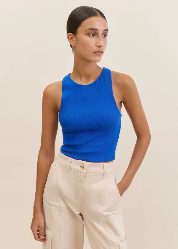 ME+EM Racerback Cropped Vest | Women Beach & Summer Tops