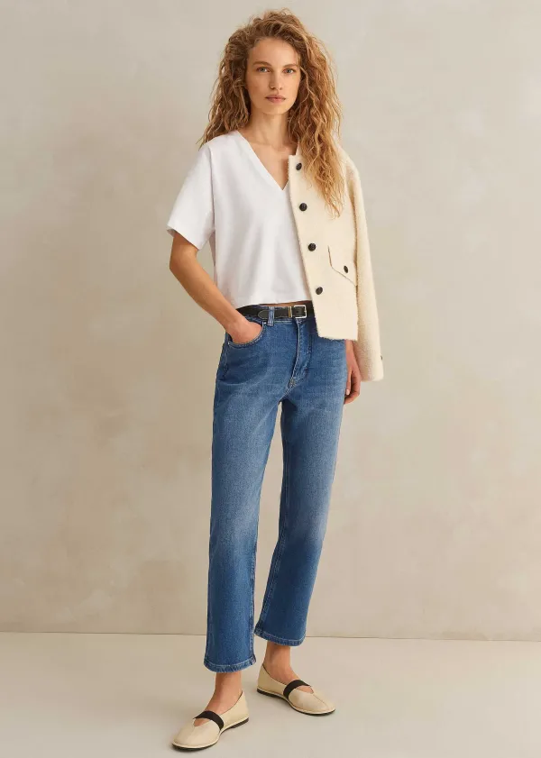 ME+EM Regular Authentic Slim Crop Jean | Women Slim Trousers