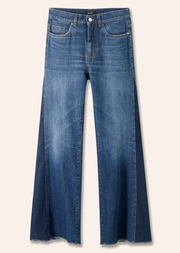 ME+EM Regular Length Split Seam Flare Jean | Women Jeans