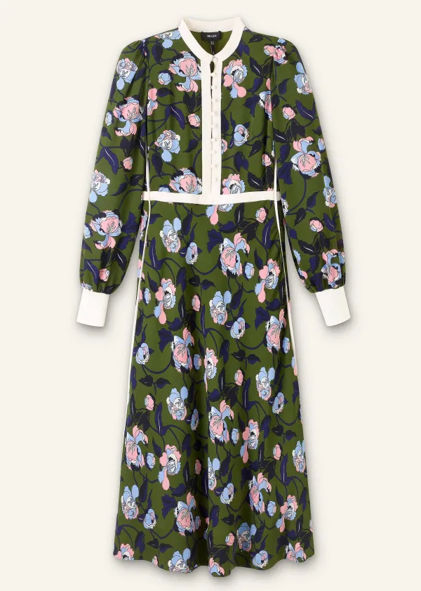 rose_print_panelled_midi_dress_1.webp ME+EM Rose Print Panelled Midi Dress | Women Midi Dresses