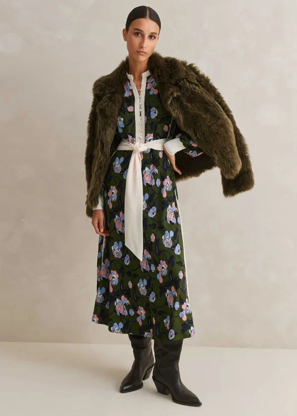 rose_print_panelled_midi_dress_5.webp ME+EM Rose Print Panelled Midi Dress | Women Midi Dresses