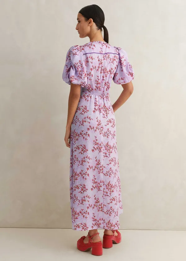 shadow_berry_print_midi_tea_dress_3.webp ME+EM Shadow Berry Print Midi Tea Dress | Women Midi Dresses