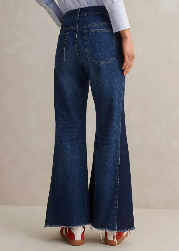 ME+EM Short Length Split Seam Flare Jean | Women Jeans