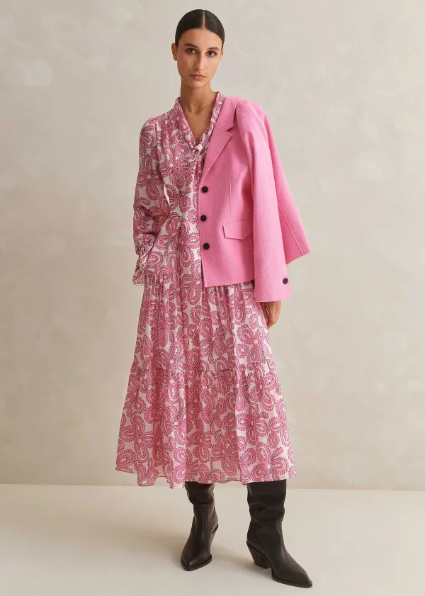 silk_cotton_flower_print_midi_dress__belt_4.webp ME+EM Silk Cotton Flower Print Midi Dress + Belt | Women Midi Dresses