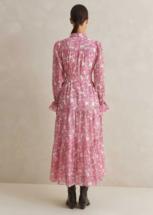 silk_cotton_flower_print_midi_dress__belt_9.webp ME+EM Silk Cotton Flower Print Midi Dress + Belt | Women Midi Dresses